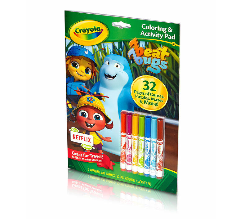 Coloring & Activity Pad with Markers, Beat Bugs
