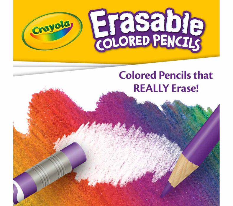 Crayola Erasable Colored Pencils, Assorted Colors, Art Tools for