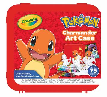 Create and Color Pokemon Coloring Art Case, Charmander front view.