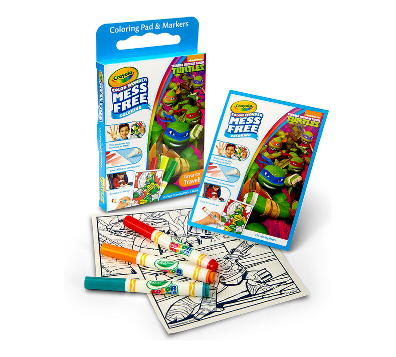 Color Wonder Mess Free Coloring Pad & Markers, Teenage Mutant Ninja Turtles