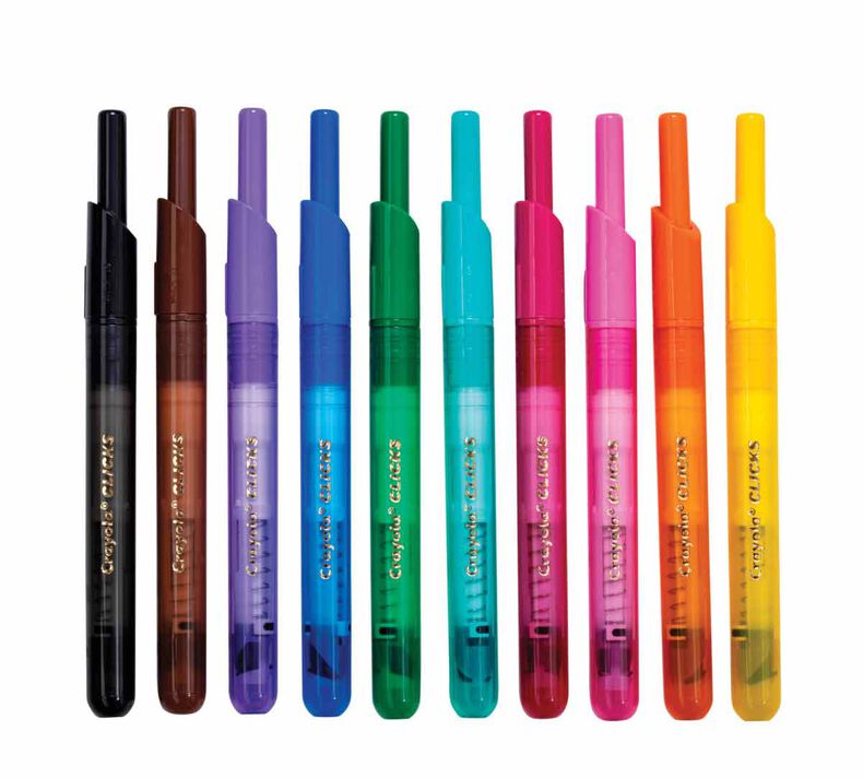 Crayola Clicks Retractable Markers, 10 Colors