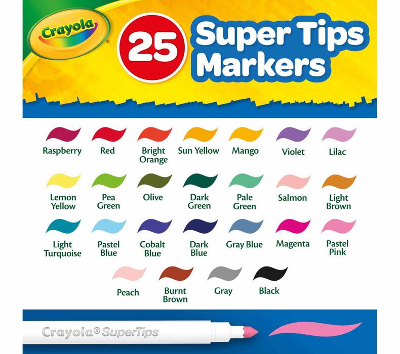 50 WASHABLE SUPER TIPS MARKERS - THE TOY STORE