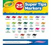 Create and Color With Super Tips Washable Markers. 25 SuperTip markers color swatches. 