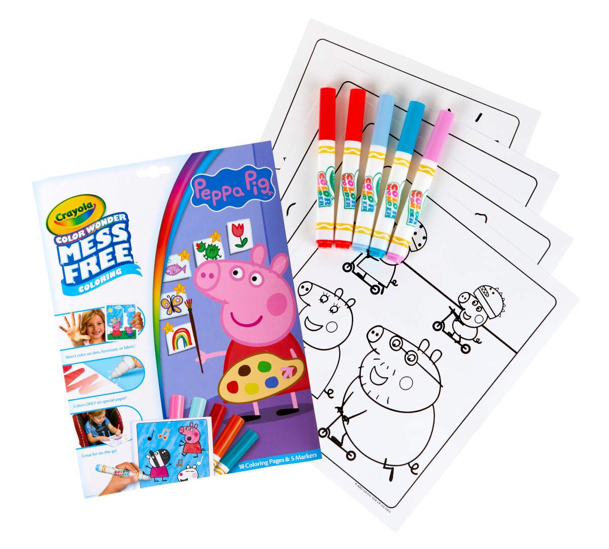 Crayola Colour Wonder Peppa Pig Colouring Set for sale online 