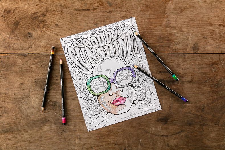 Lennon & McCartney Coloring Book and Wooden Art Case Gift Set