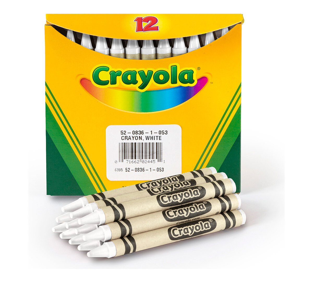 White Bulk Crayons, 12 Count