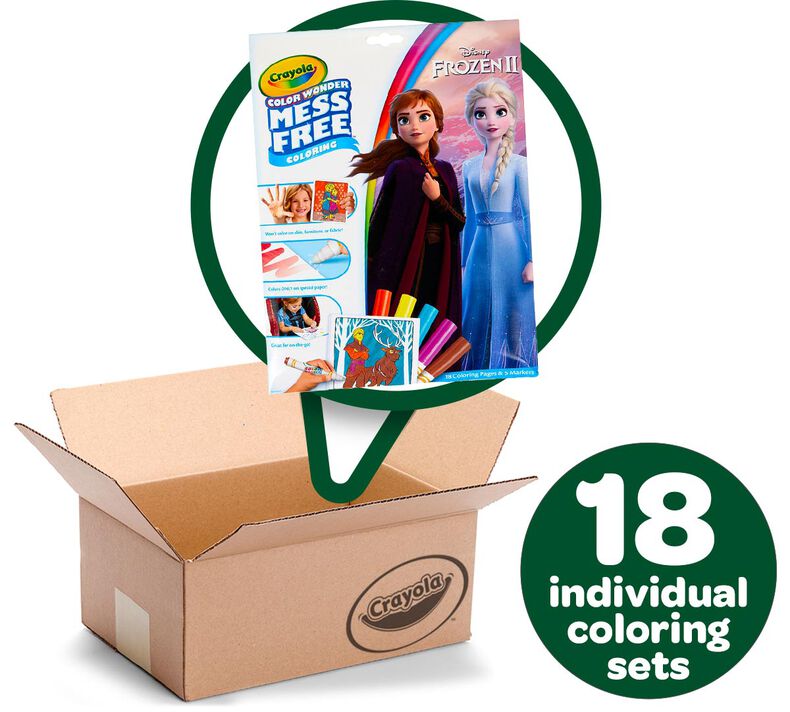 Color Wonder Mess Free Frozen 2 Coloring Pages & Markers Bulk Case, 18 Individual Mess Free Coloring Sets