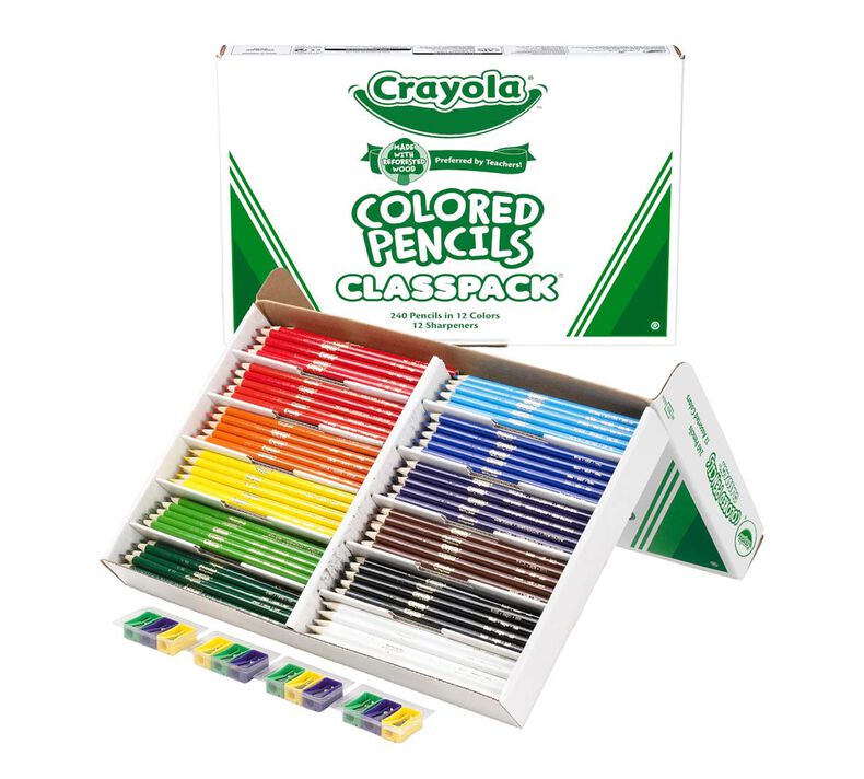 Colored Pencils Classpack, 240 Count, 12 Colors