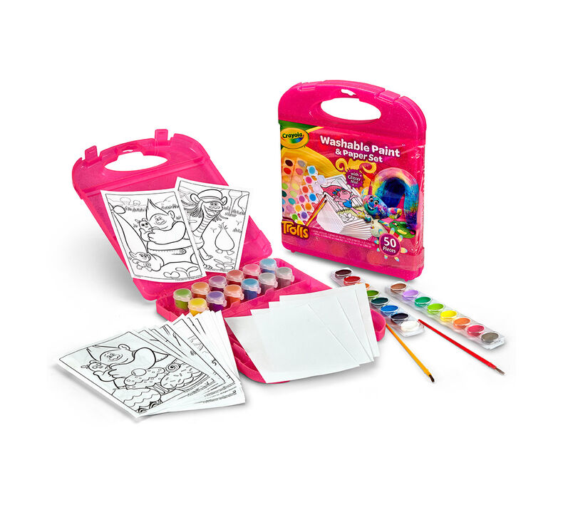 Trolls Washable Paint & Paper Set