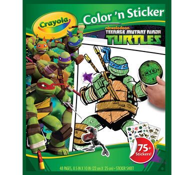teenage mutant ninja turtles color n sticker book crayola