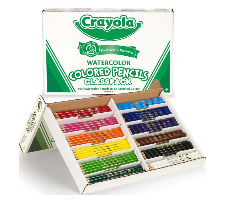 Watercolor Pencils Classpack, 240 Count, 12 Colors