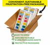 Washable Watercolors, 12 count, 8 colors packaging.  Convenient, sustainable, frustration-free packaging. Easy to open, 100% recycleable and less packaging waste.  Protective Packaging. 