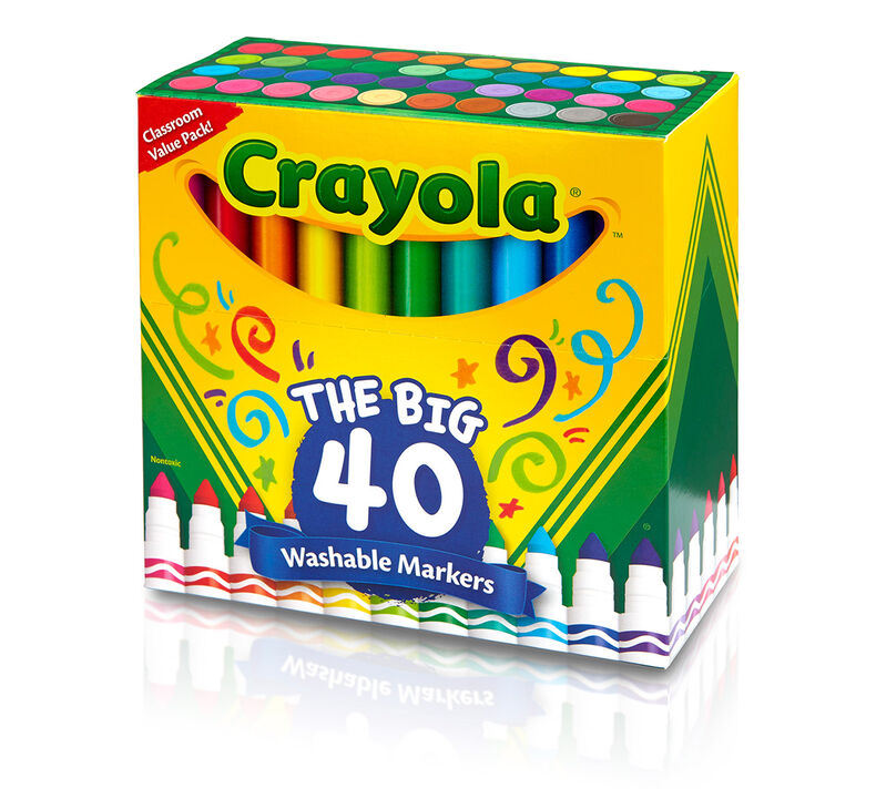 Crayola Ultra-Clean Washable Markers, Broad Line