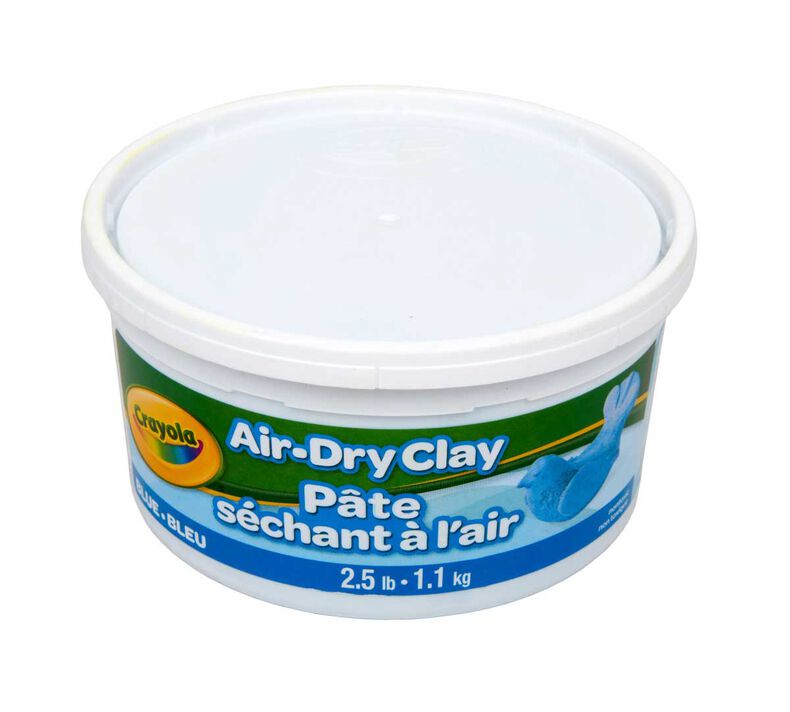 Air Dry Clay, Blue, 2.5 lb. Resealable Bucket