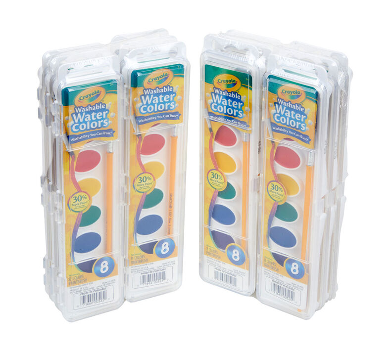  Washable Watercolor Paints in 12 Colors - Paintbrush  Included#121 : Toys & Games