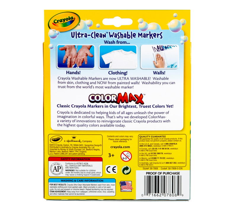 Ultra-Clean Washable Markers, Broad Line, 8 Count