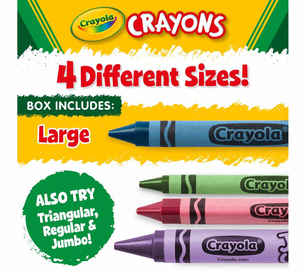 Crayola Large Crayons, 16 ct., Flip Top Lid Crayola
