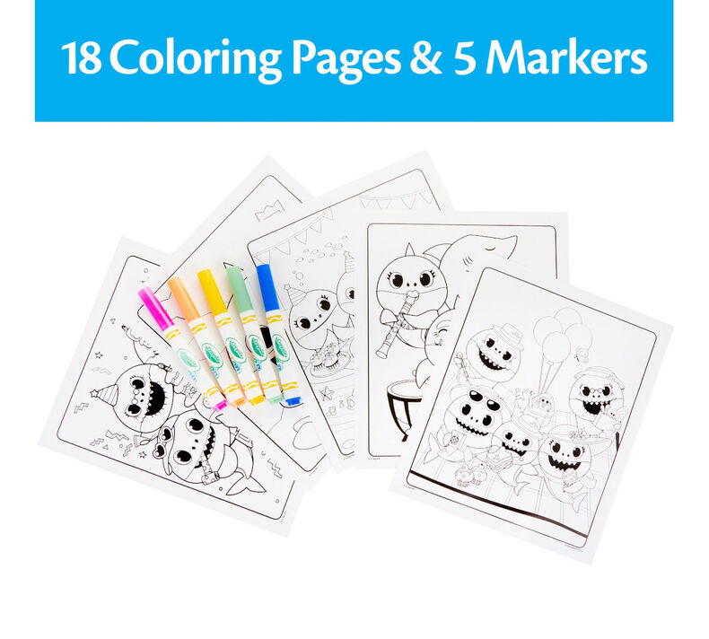 Color Wonder Mess Free Baby Shark Coloring Pages & Markers