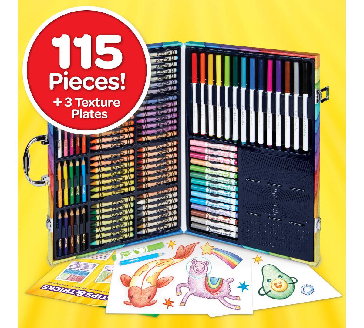 Crayola Inspiration Art Case Coloring Set 115 Pieces Art Set for Kids 