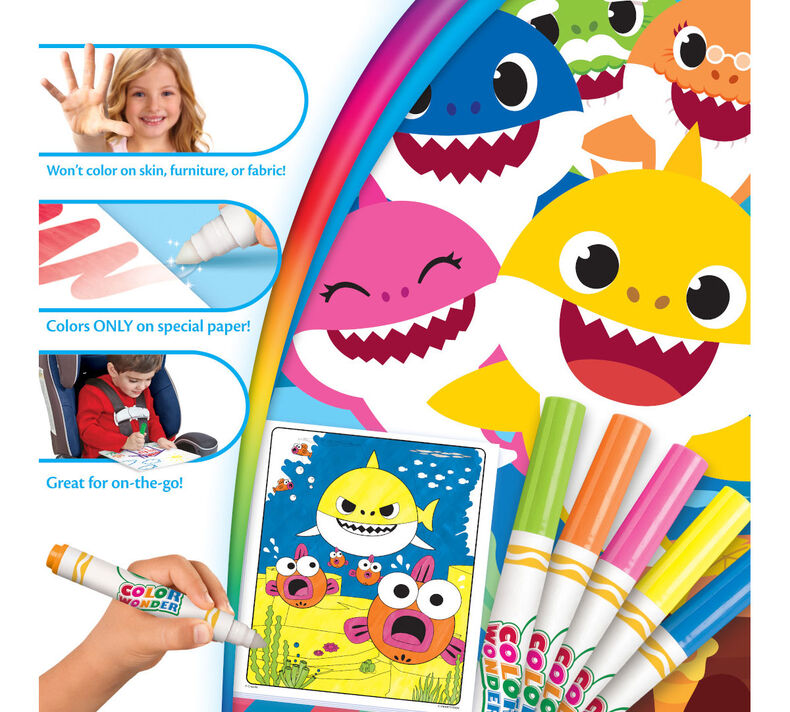 Color Wonder Mess Free Baby Shark Coloring Pages & Markers