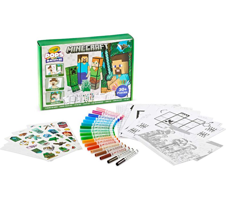 Crayola POPs 3D Minecraft Activity Set for Kids | Crayola