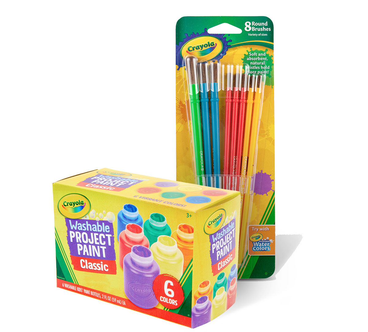 Confezione da 4 di trama grossa Brush Set Per Bambini Disegno Brush Set vernice bianca Art & Craft 