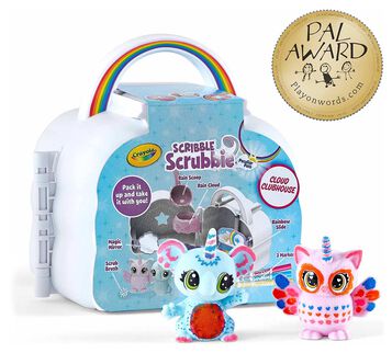 Crayola Scribble Scrubbie Peculiar Zoo Mess Free Playset, Holiday Toys,  Gift for Beginner Child 