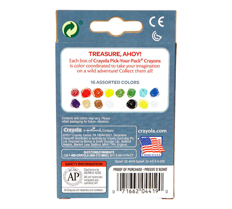Pirate Crayons, 16 Count