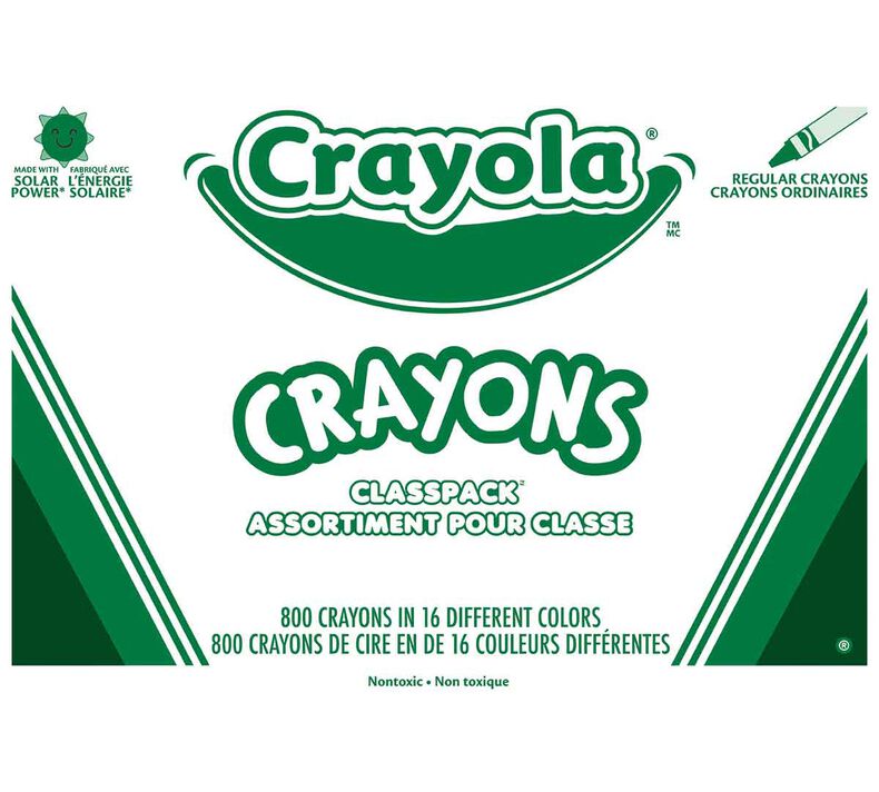 Classpack Regular Crayons, 8 Colors, 800/Box - mastersupplyonline