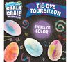 Washable Chalk Eggs, Tie-Dye, 6 count. Swirls of color.