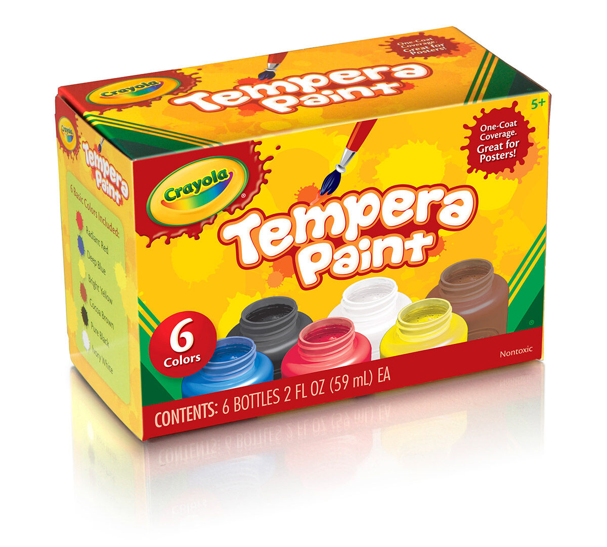 Crayola Tempera Paint provides ultimate opacity and coverage. Crayola