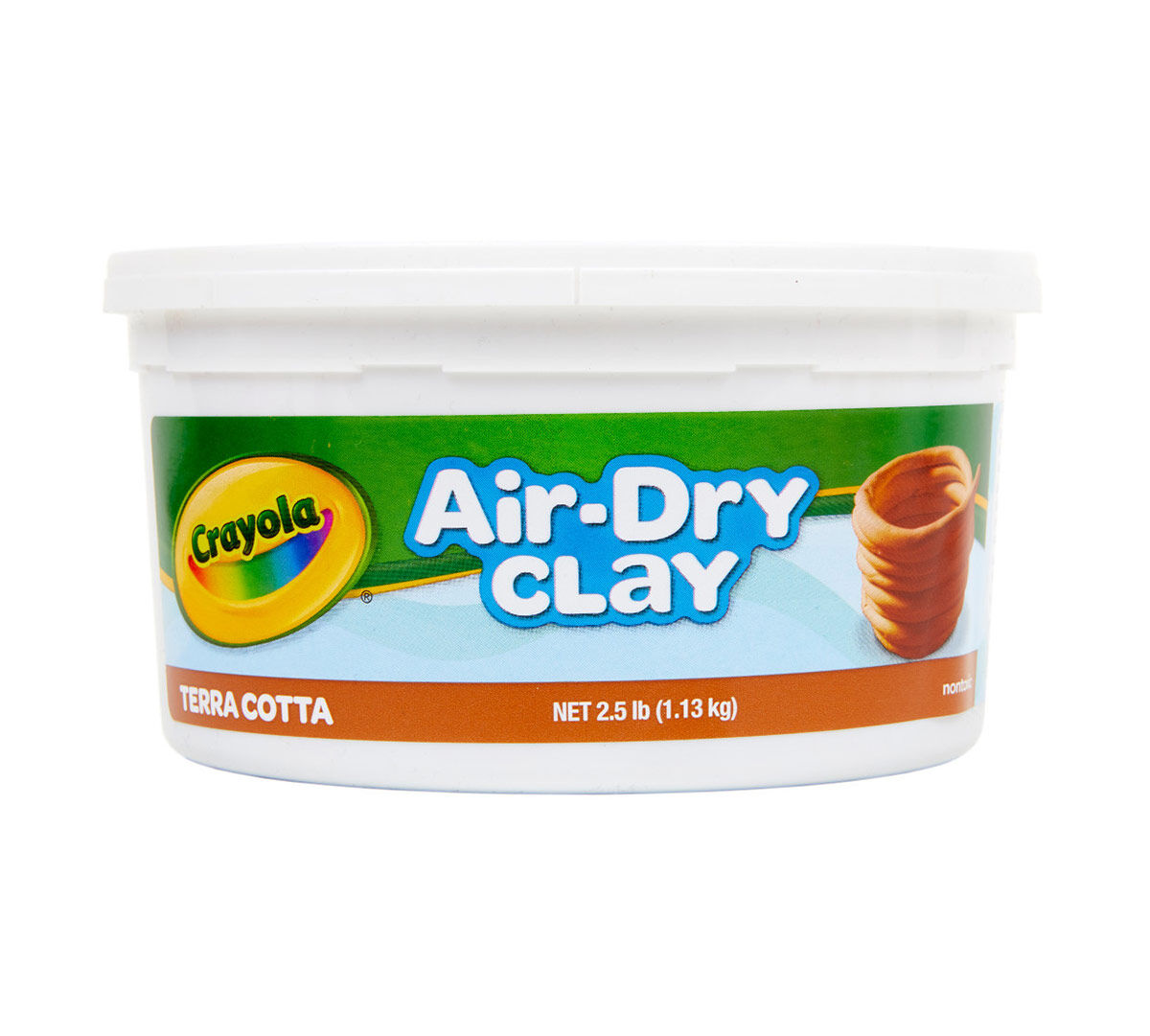 Plus Clay Air-Dry Non-Toxic Self-Hardening Natural Clay 2.2 Pounds Terra Cotta 