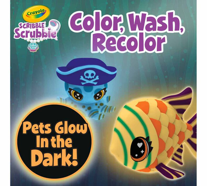 Scribble Scrubbie Pets Glow Ocean Treasure Chest Playset