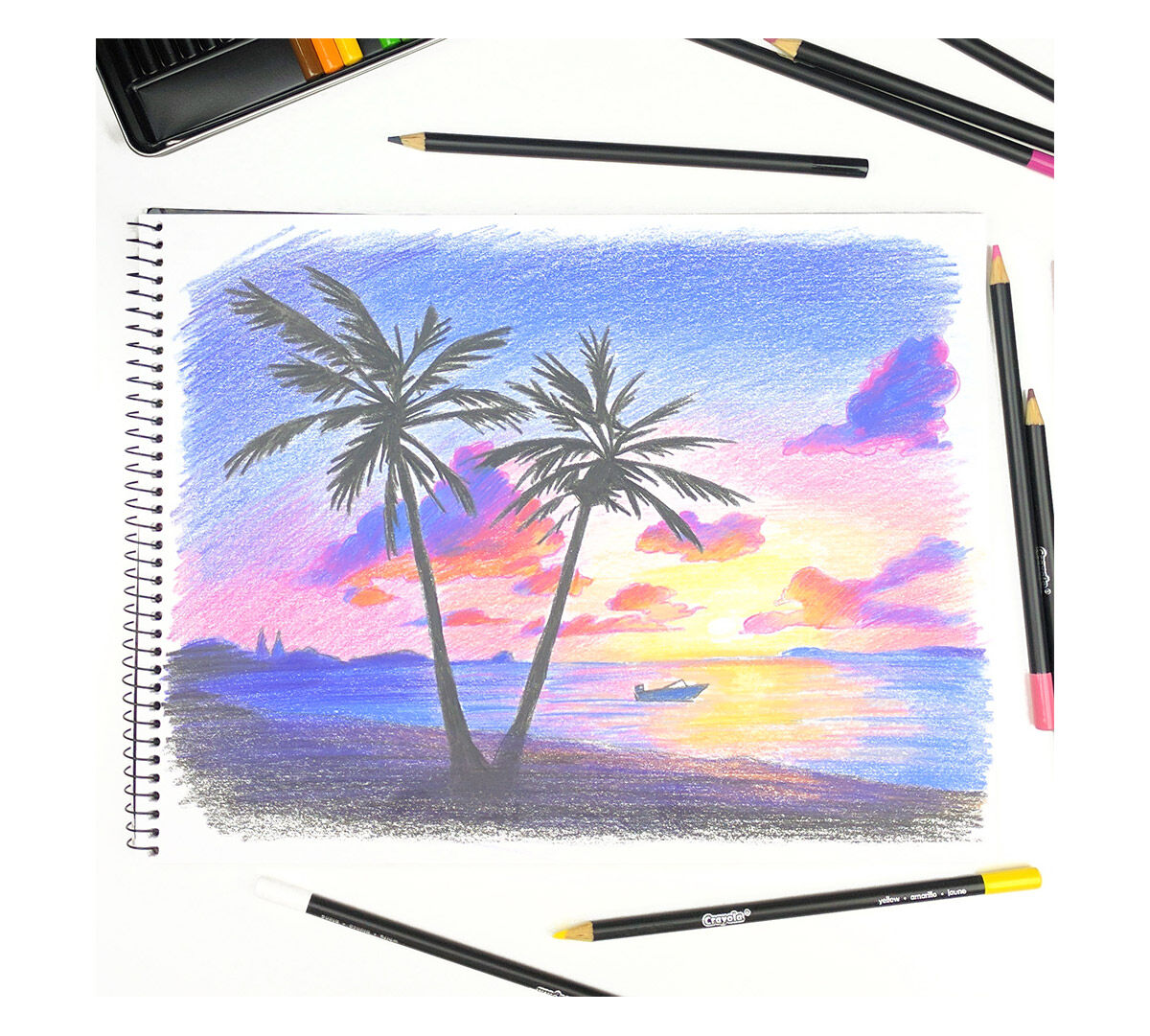 Crayola Signature; Blend & Shade Colored Pencils; 24 ct; Storage Tin