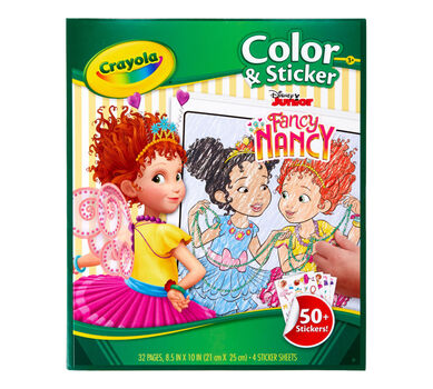 fancy nancy coloring pages sticker sheets crayola