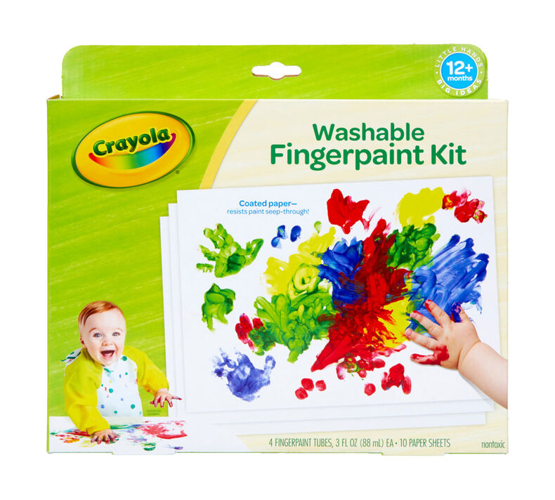 funto Funto Washable Finger Paint Set, Non Toxic Finger Paints for Toddlers  Art Painting Supplies Gift for Baby, Include finger paint