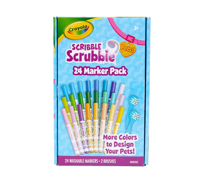 Scribble Scrubbie Pet 24 Marker Refill Set, Crayola.com
