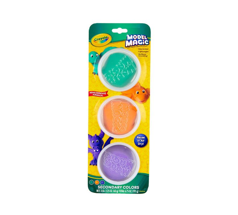 Model Magic Reusable Tubs, Secondary Colors 3 ct.