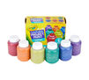 Washable Project Paint Glitter 6 count packaging and paint bottles