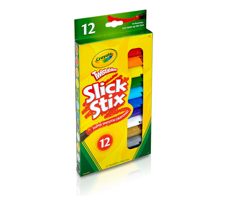 Crayola Twistables Slick Stix, Oil Pastel Alternative, 12ct, Gift for
