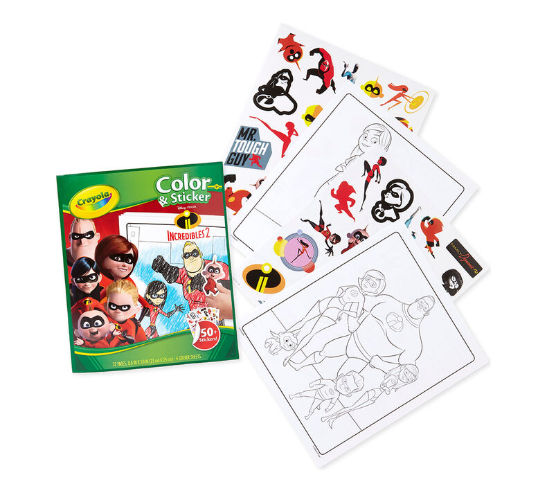 Color & Sticker Book, Incredibles 2