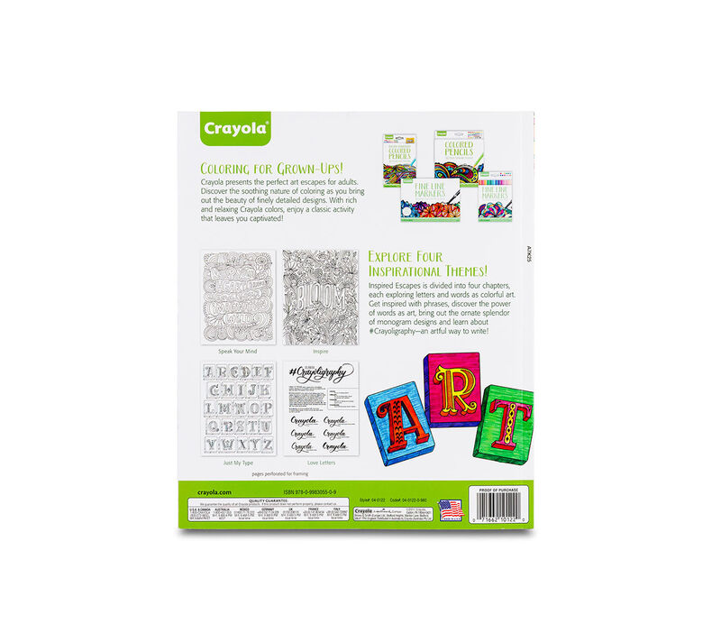 Inspired Escapes Coloring Books