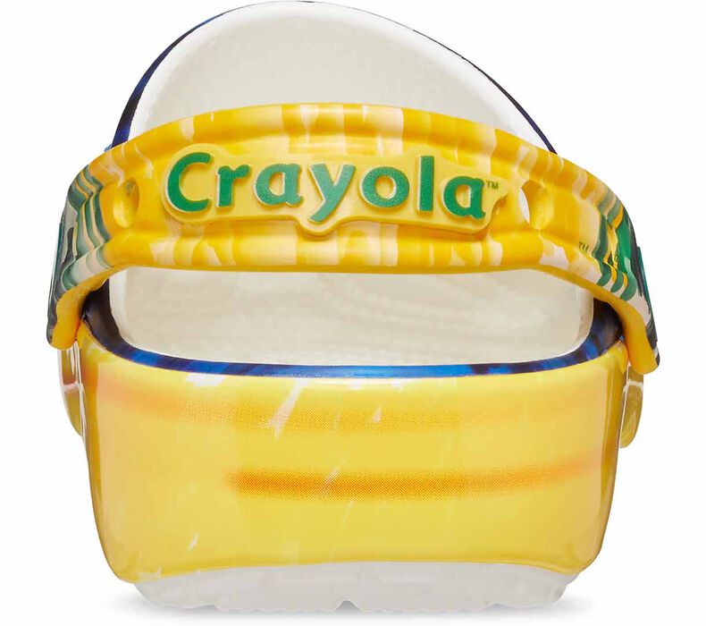 Crayola X Crocs Kids Classic Clog, Multi/White