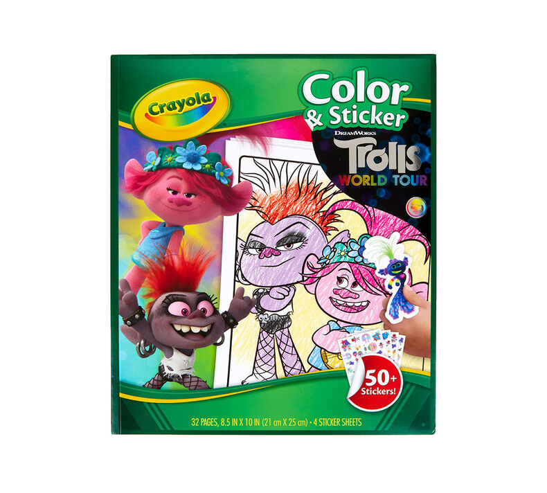 Trolls World Tour Color & Sticker Book