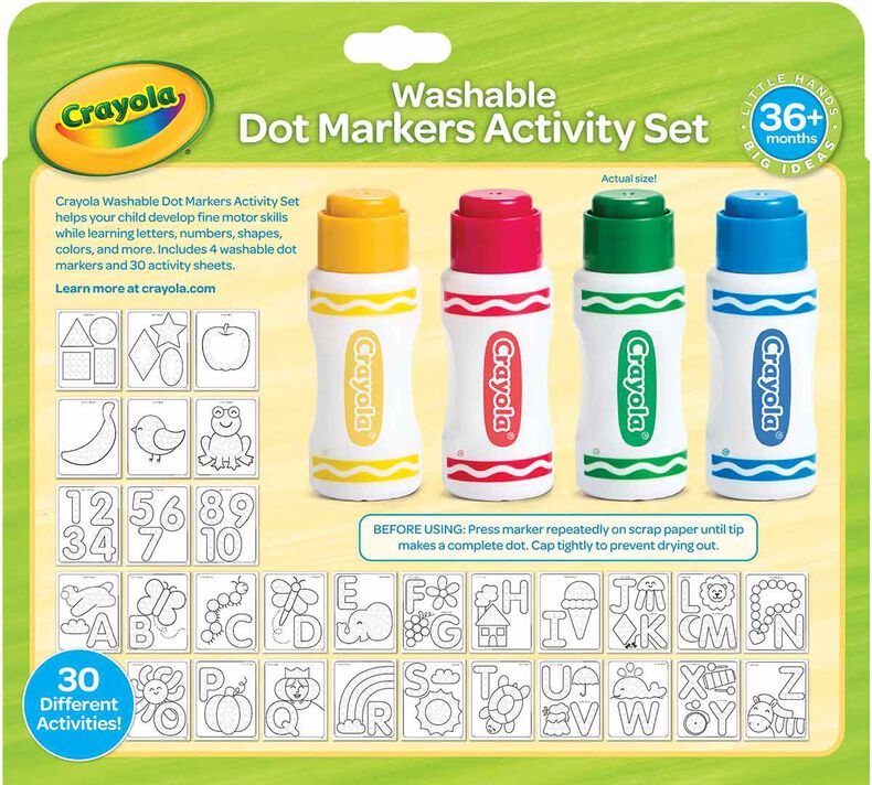 Chalkola Washable Dot Markers for Kids with Free Activity Book