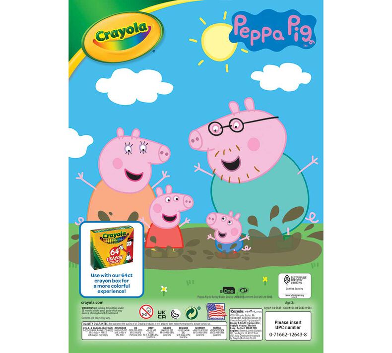 Peppa Pig Coloring & Sticker Book, 96 Pages
