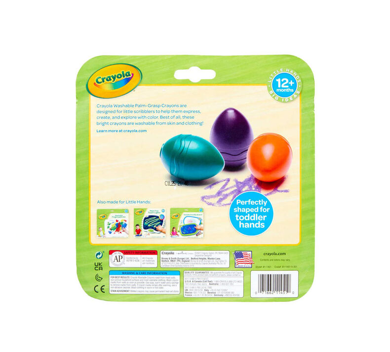 Egg Crayons 9 Colors Palm Grip Crayons Washable Non Toxic Paint Egg Sh –  ToysCentral - Europe