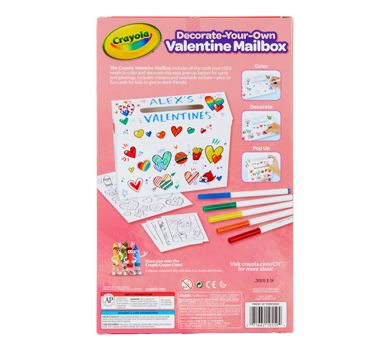 Diy Valentine Box With 24 Kids Valentines Crayola Com Crayola