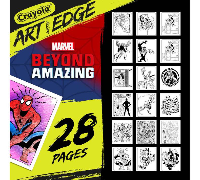 Spiderman Beyond Amazing Art With Edge, Adult Coloring Book