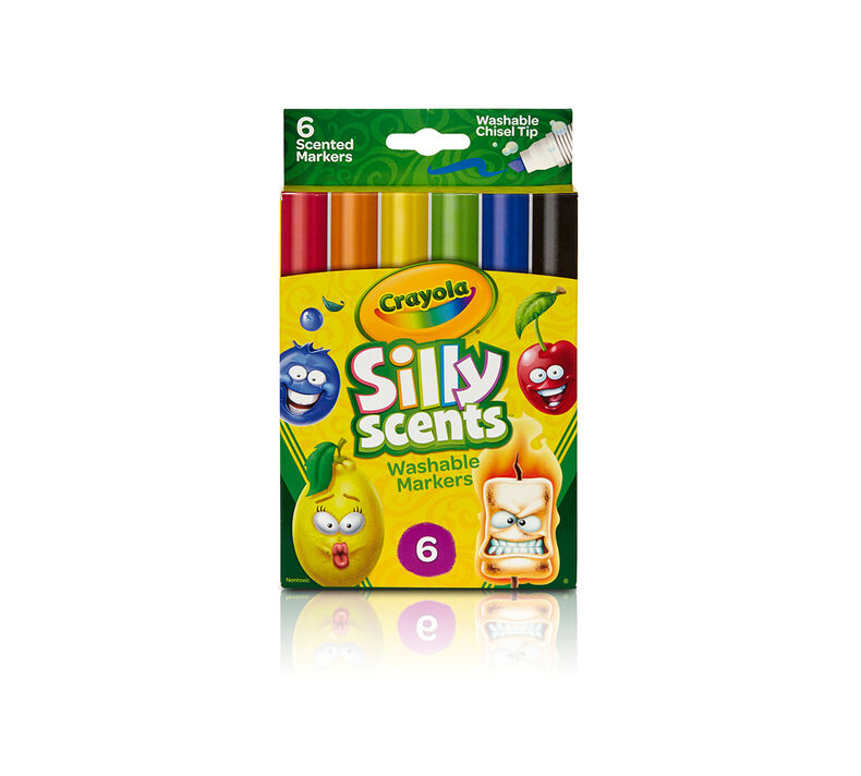 Silly Scents Chisel Tip Markers, Sweet Scents, 6 Count